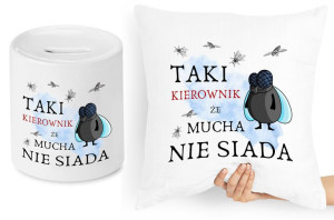 Dla Kierownika Zestaw Poduszka + Skarbonka Prezent