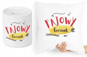 Dla Kierownika Zestaw Poduszka + Skarbonka Prezent