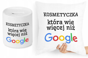 Dla Kosmetyczki Zestaw Poduszka + Skarbonka