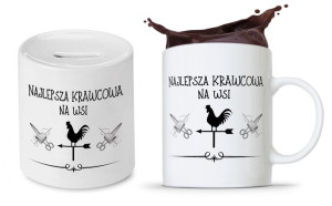 Dla Krawca Krawcowej Zestaw Kubek + Skarbonka