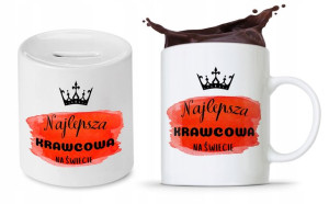 Dla Krawca Krawcowej Zestaw Kubek + Skarbonka