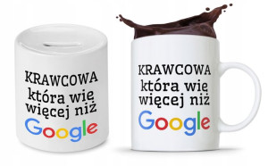 Dla Krawca Krawcowej Zestaw Kubek + Skarbonka