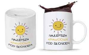 Dla Krawca Krawcowej Zestaw Kubek + Skarbonka