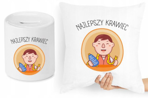 Dla Krawca Krawcowej Zestaw Poduszka + Skarbonka