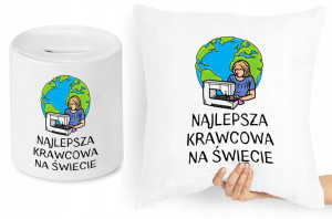 Dla Krawca Krawcowej Zestaw Poduszka + Skarbonka