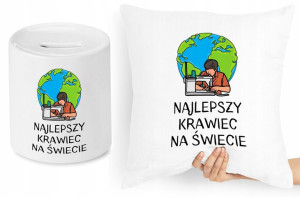 Dla Krawca Krawcowej Zestaw Poduszka + Skarbonka