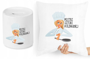 Dla Kucharza Zestaw Poduszka + Skarbonka Prezent