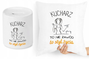 Dla Kucharza Zestaw Poduszka + Skarbonka Prezent