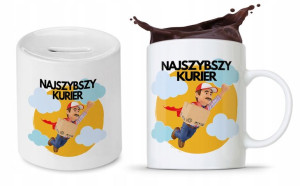 Dla Kuriera Na Prezent Zestaw Kubek + Skarbonka