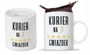 Dla Kuriera Na Prezent Zestaw Kubek + Skarbonka