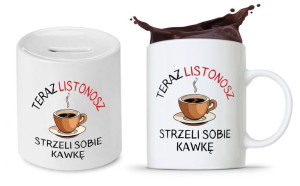 Dla Listonosza Zestaw Kubek + Skarbonka Prezent