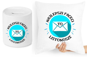 Dla Listonosza Zestaw Poduszka + Skarbonka