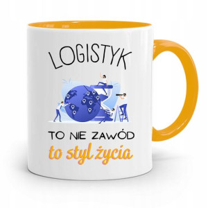 Dla Logistyka Kubek Żółty Na Prezent Na Urodziny