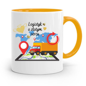 Dla Logistyka Kubek Żółty Na Prezent Na Urodziny