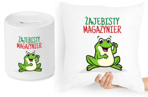 Dla Magazyniera Zestaw Poduszka + Skarbonka