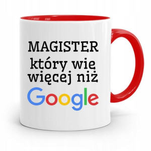 Dla Magistra Kubek Czerwony Na Prezent Na Urodziny