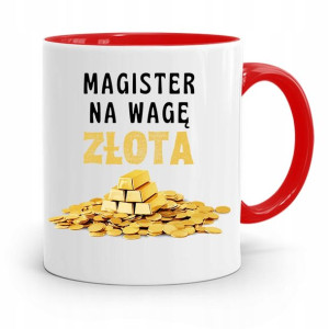 Dla Magistra Kubek Czerwony Na Prezent Na Urodziny