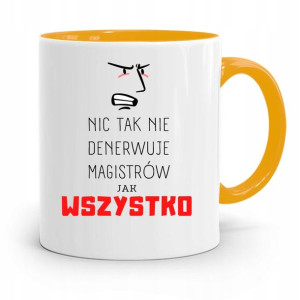 Dla Magistra Kubek Żółty Na Prezent Na Urodziny