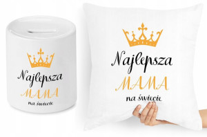Dla Mamy Zestaw Poduszka + Skarbonka Prezent