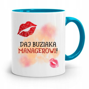 Dla Managera Menadżera Kubek Błękitny Prezent