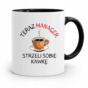 Dla Managera Menadżera Kubek Czarny Prezent