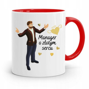 Dla Managera Menadżera Kubek Czerwony Prezent