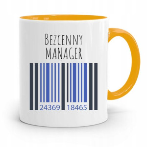 Dla Managera Menadżera Kubek Żółty Prezent