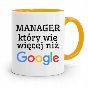 Dla Managera Menadżera Kubek Żółty Prezent