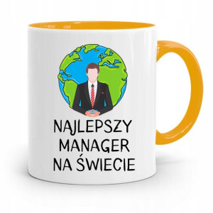 Dla Managera Menadżera Kubek Żółty Prezent