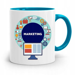 Dla Marketingowca Marketing Kubek Błękitny Prezent