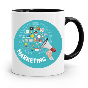Dla Marketingowca Marketing Kubek Czarny Prezent
