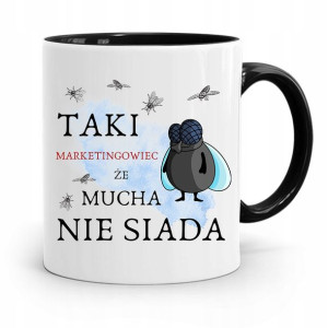Dla Marketingowca Marketing Kubek Czarny Prezent