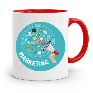 Dla Marketingowca Marketing Kubek Czerwony Prezent