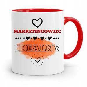 Dla Marketingowca Marketing Kubek Czerwony Prezent