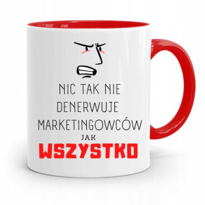Dla Marketingowca Marketing Kubek Czerwony Prezent
