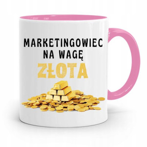 Dla Marketingowca Marketing Kubek Różowy Prezent
