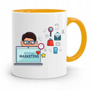 Dla Marketingowca Marketing Kubek Żółty Na Prezent
