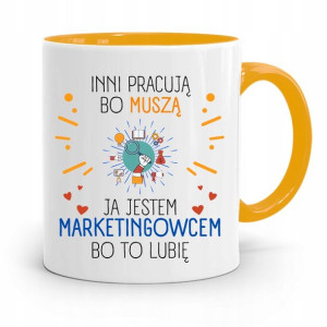Dla Marketingowca Marketing Kubek Żółty Na Prezent