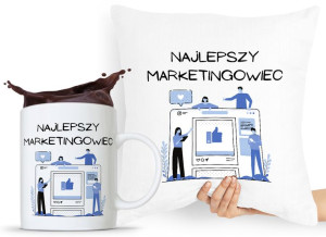 Dla Marketingowca Zestaw Poduszka + Kubek Prezent