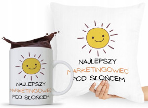 Dla Marketingowca Zestaw Poduszka + Kubek Prezent