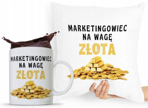 Dla Marketingowca Zestaw Poduszka + Kubek Prezent