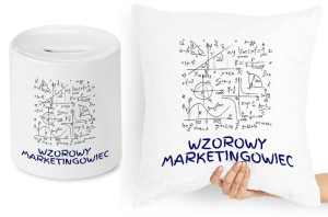 Dla Marketingowca Zestaw Poduszka + Skarbonka