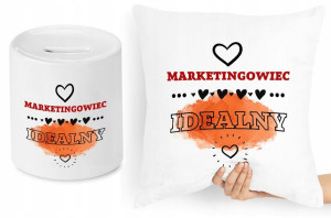 Dla Marketingowca Zestaw Poduszka + Skarbonka