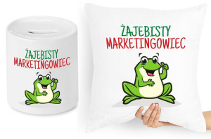 Dla Marketingowca Zestaw Poduszka + Skarbonka