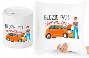 Dla Mechanika Zestaw Poduszka + Skarbonka Prezent