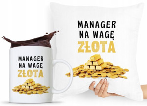Dla Menagera Zestaw Poduszka + Kubek Prezent