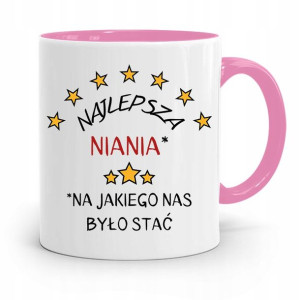 Dla Niani Opiekunki Kubek Różowy Na Prezent
