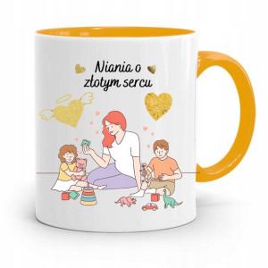Dla Niani Opiekunki Kubek Żółty Na Prezent