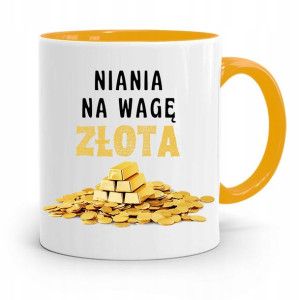 Dla Niani Opiekunki Kubek Żółty Na Prezent
