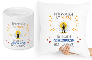 Dla Ochroniarza Zestaw Poduszka + Skarbonka